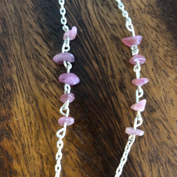 Long Necklace with Cobalt Seaglass and beads - Picture 3 of 3